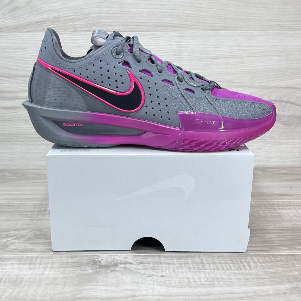 NEW Nike Air Zoom GT Cut 3 Smoke Grey Hot Fuchsia Shoes Men's Size 10 DV2913-006